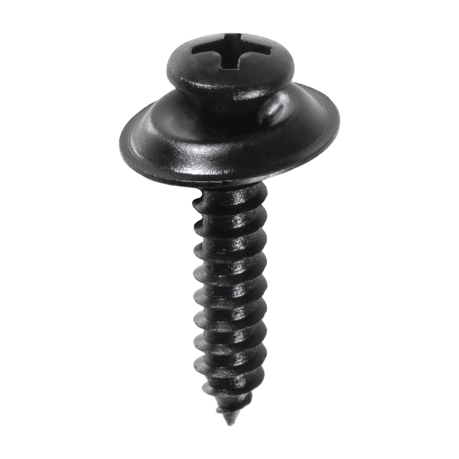 Auveco No. 11792 #10 X 1" Phillips Oval #8 Head AB Tapping SEMS - Black, Quantity - 50