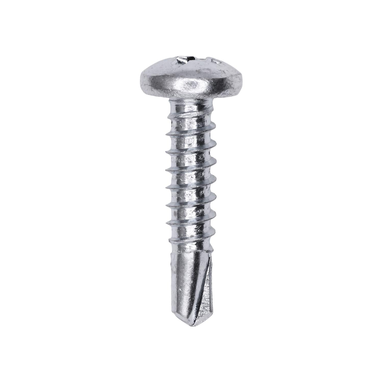 Auveco # 11905 #12 X 1" Phillips Pan Head Number 2 Teks Screw - Zinc. Qty 50.