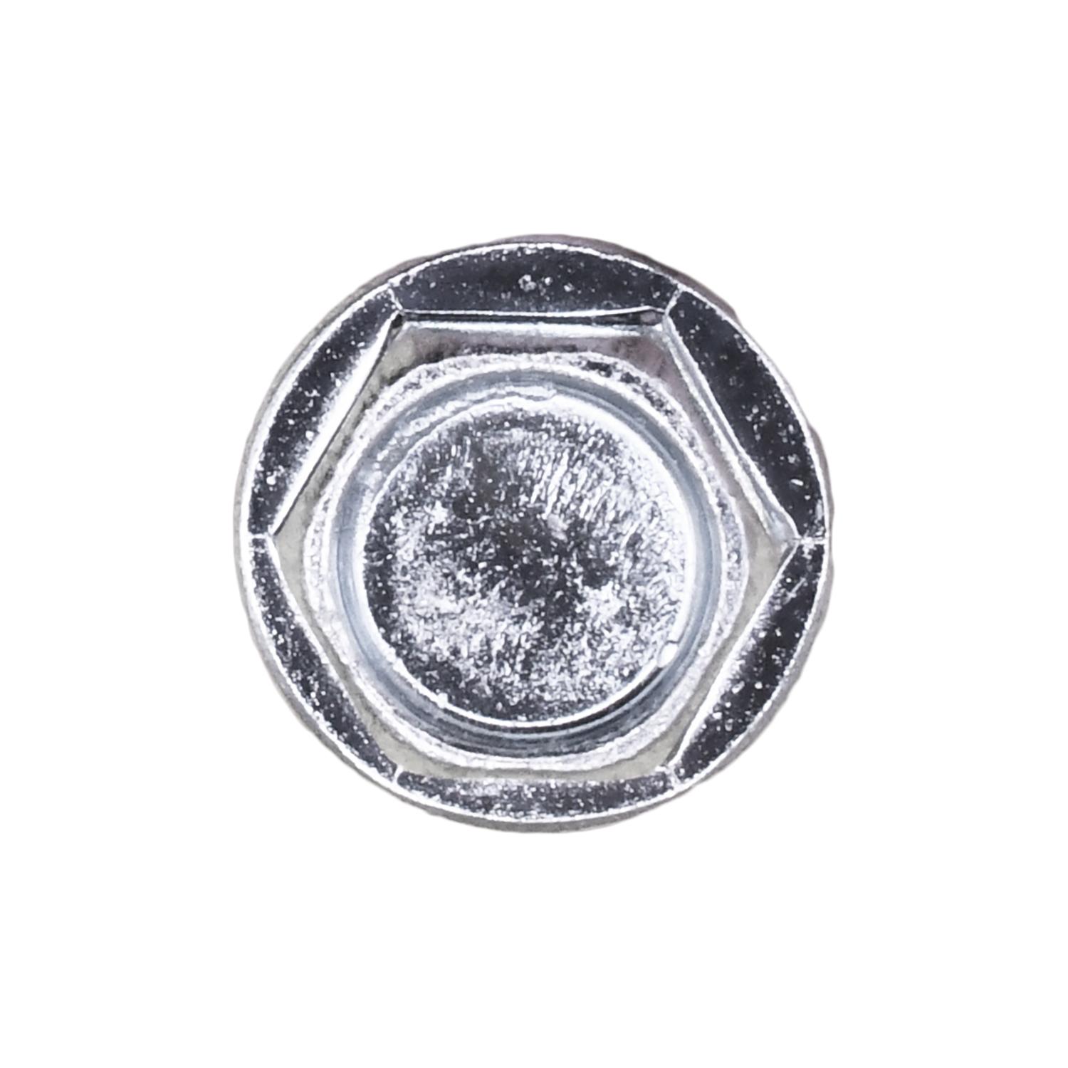 Auveco No. 11906 #8 X 1" Indented Hex Washer Head #2 Teks Screw - Zinc, Quantity - 100