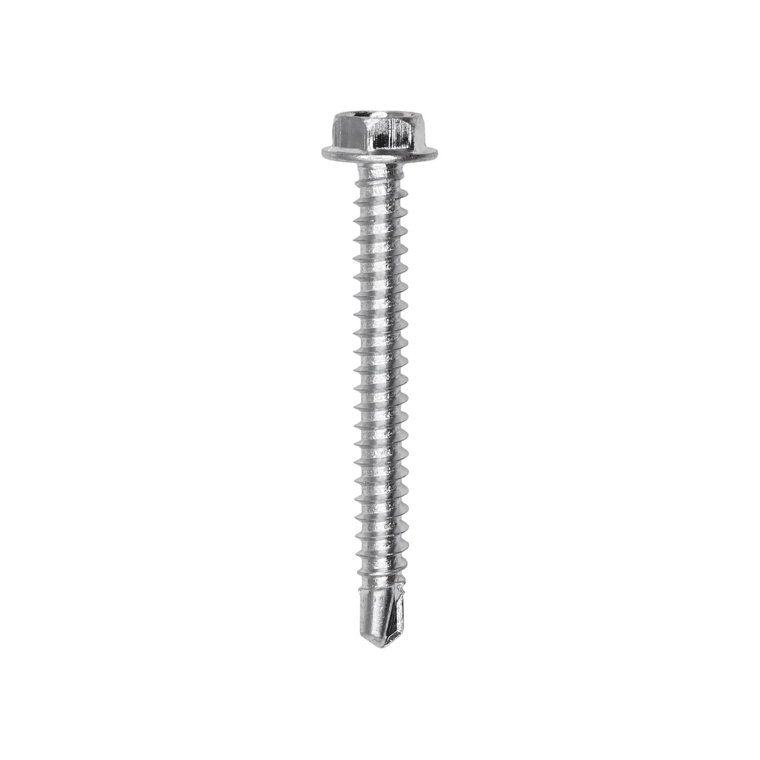 Auveco # 11908 #8 X 1-1/2" Indented Hex Washer Head Number 2 Teks Screw - Zinc. Qty 50.