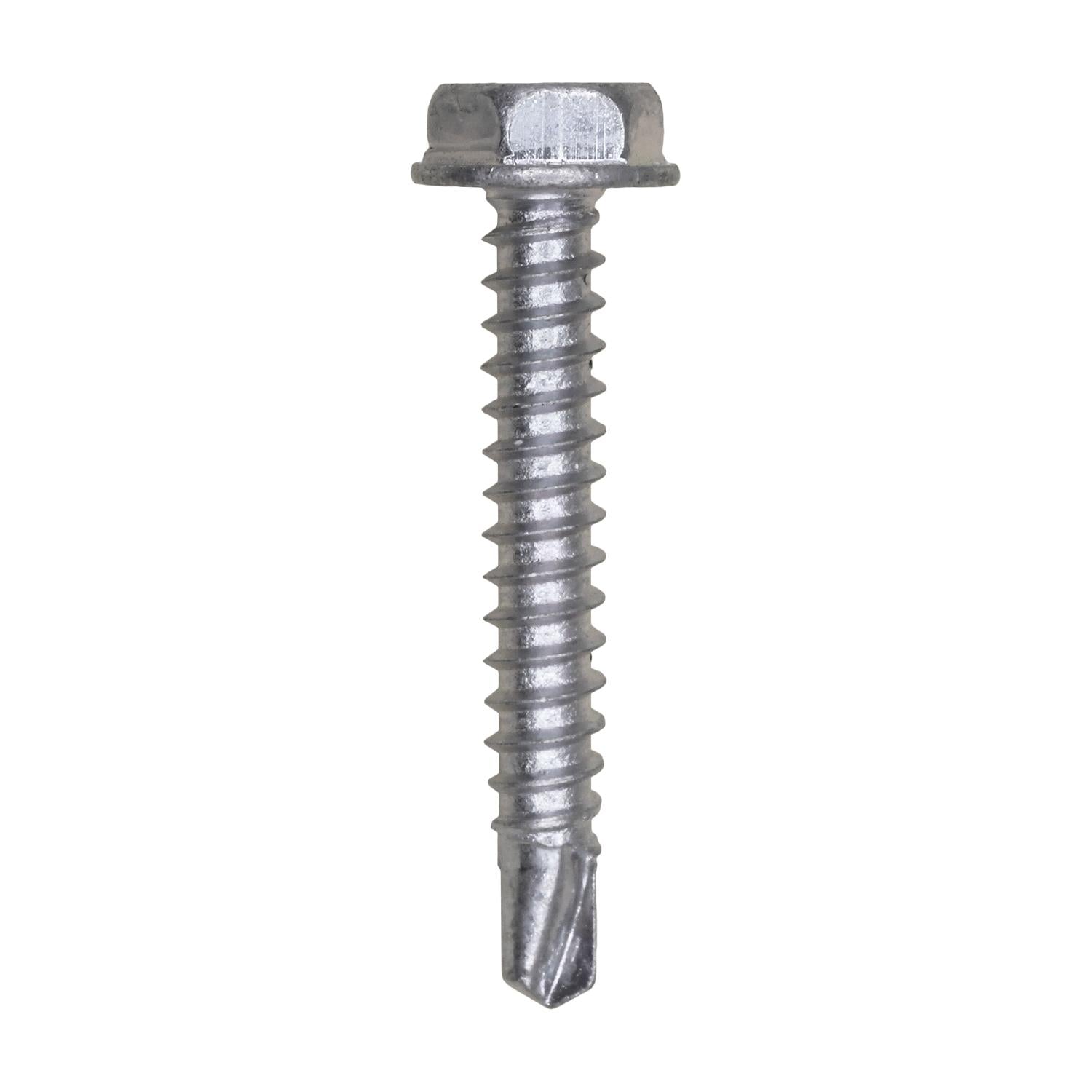 Auveco # 11909 #10 X 1-1/4" Indented Hex Washer Head Number 3 Super Teks - Zinc. Qty 50.