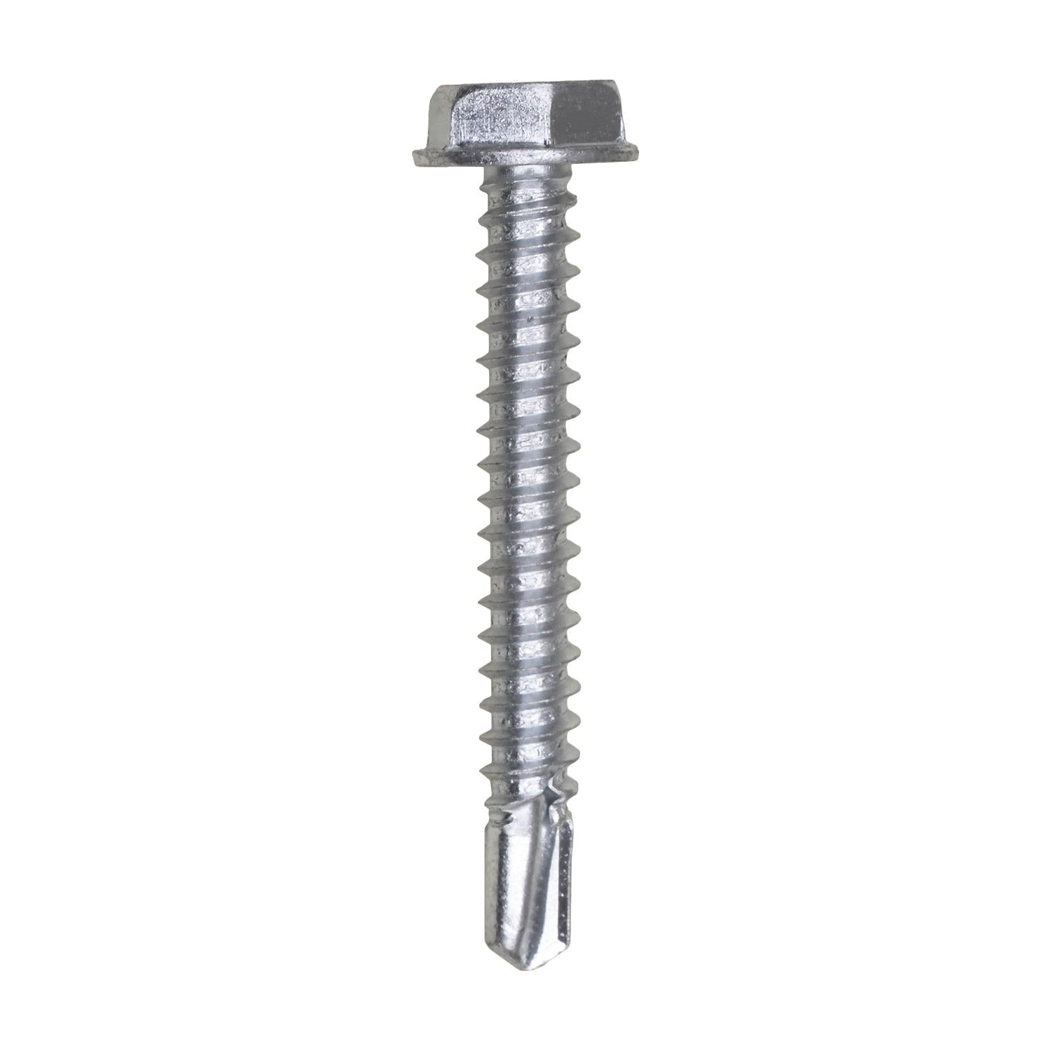 Auveco # 11910 #10 X 1-1/2" Indented Hex Washer Head Number 3 Super Teks - Zinc. Qty 50.