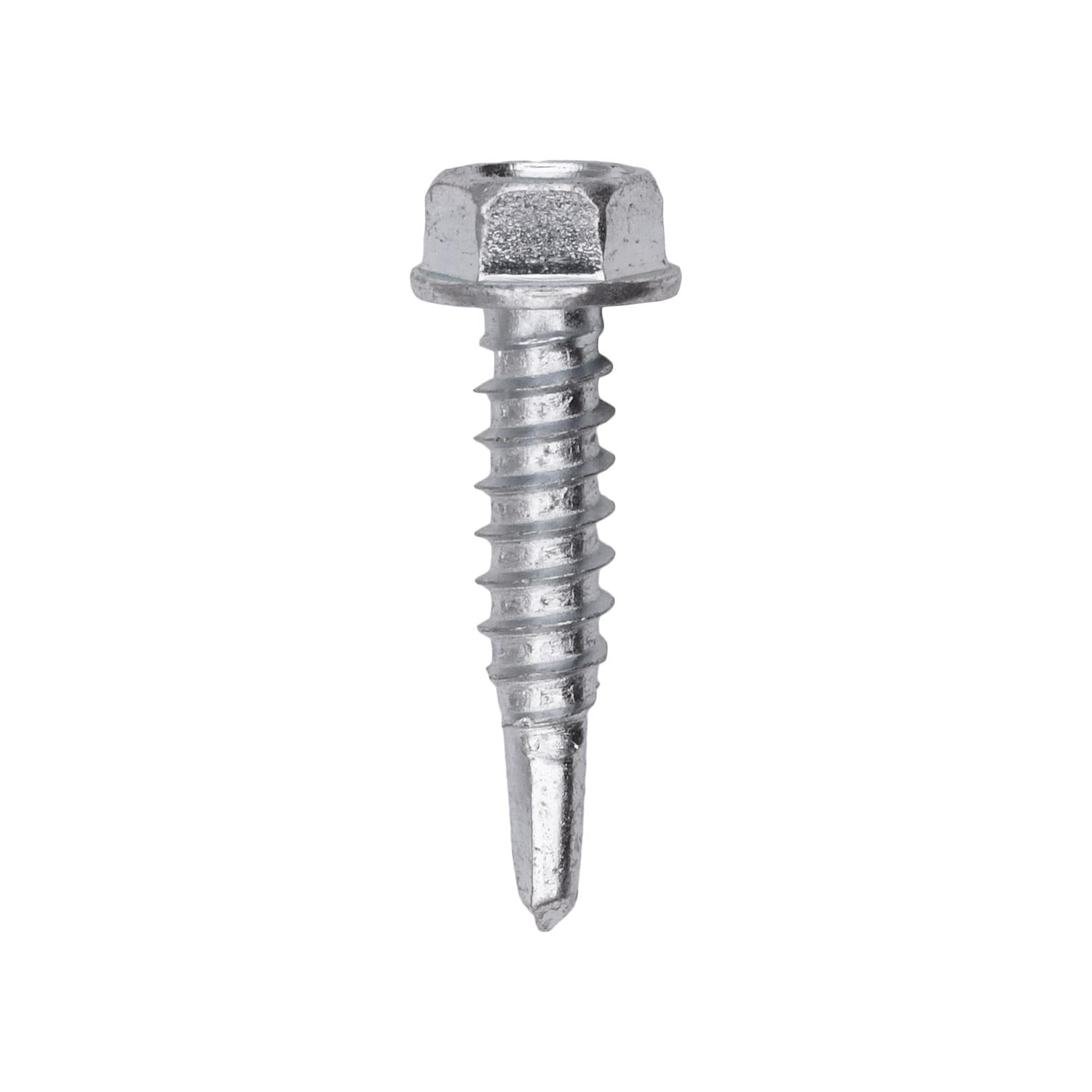 Auveco # 11911 #12 X 1" Indented Hex Washer Head Number 3 Super Teks - Zinc. Qty 25.