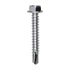 Auveco No. 11913 #12 X 1-1/2" Indented Hex Washer Head #3 Super Teks - Zinc, Quantity - 25