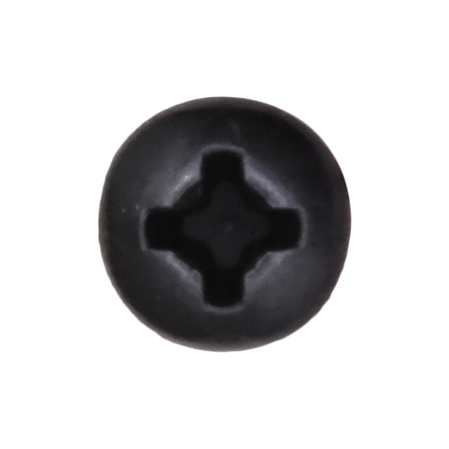 Auveco No. 11919 #6 X 1" Phillips Pan Head Tapping Screw - Black Oxide, Quantity - 100