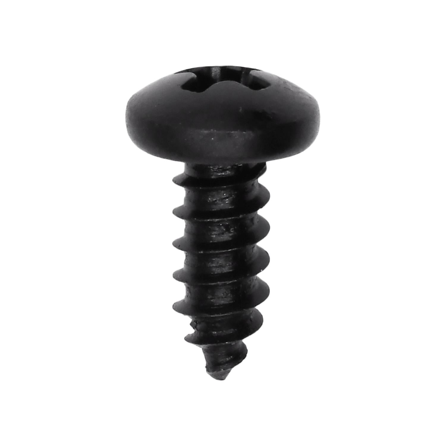 Auveco No. 11921 #10 X 1/2" Phillips Pan Head Tapping Screw - Black Oxide, Quantity - 100