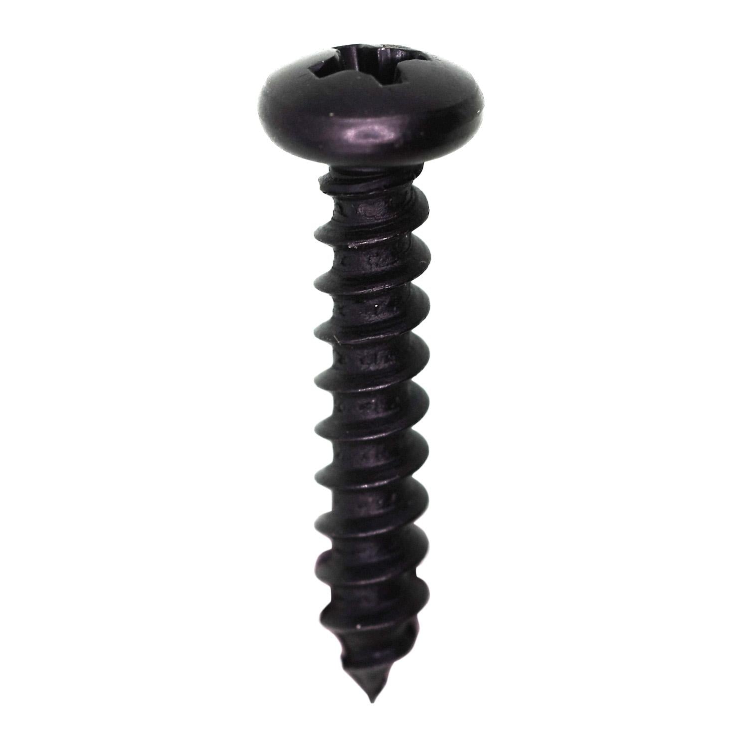 Auveco No. 11923 #10 X 1" Phillips Pan Head Tapping Screw - Black Oxide, Quantity - 50