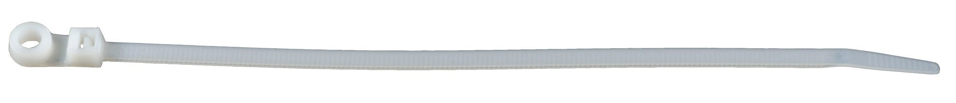 Auveco No. 11961 7 In 50 Lb Nylon Cable Ties W/Hole- Natural, Quantity - 50