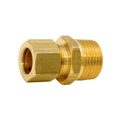 Auveco # 120 Brass Male Compression To Pipe Adapter 3/16" Tube 1/8" Pipe. Qty 5.