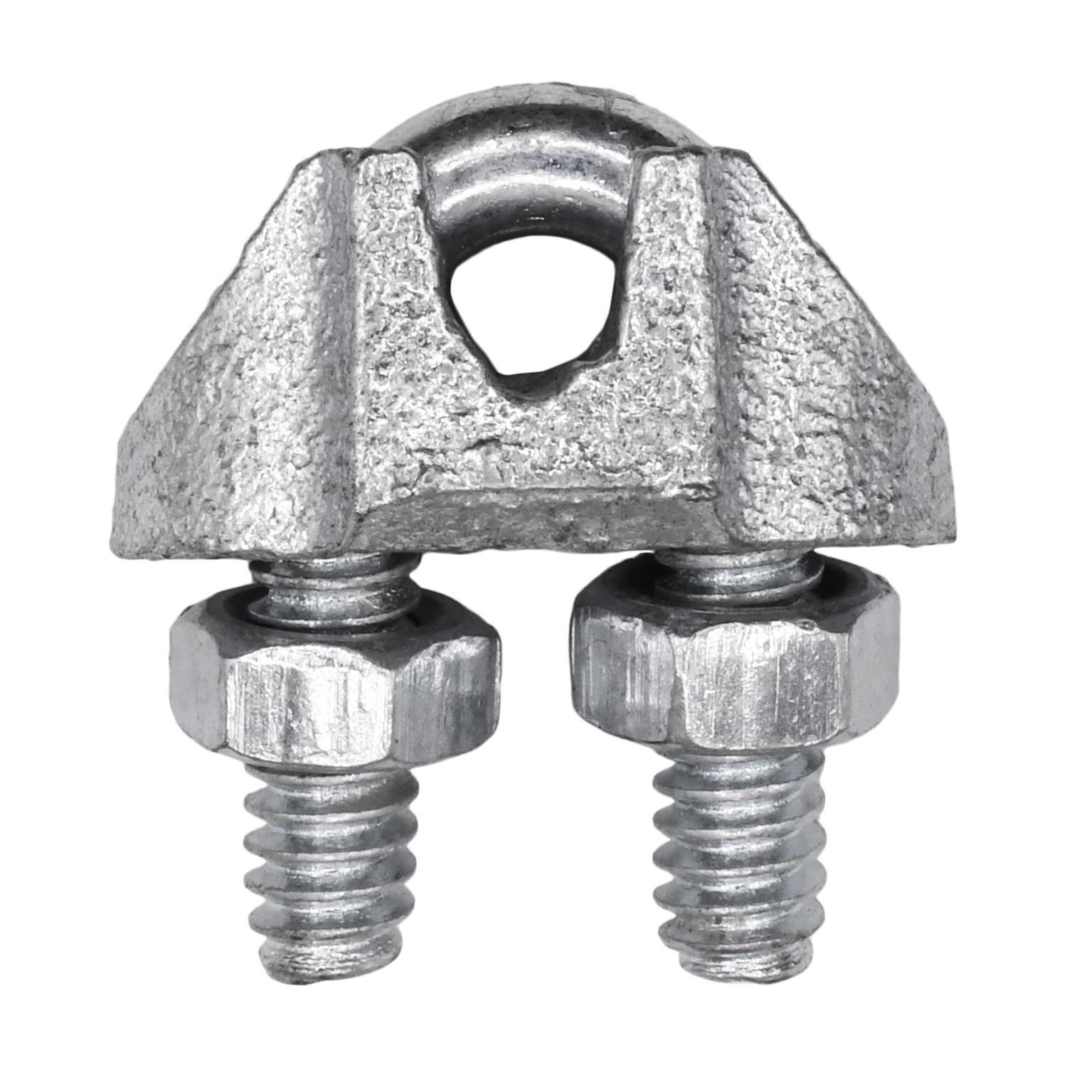 Auveco # 12171 Nipper Wire Rope Clip 3/16" Diameter - Galvanized. Qty 6.