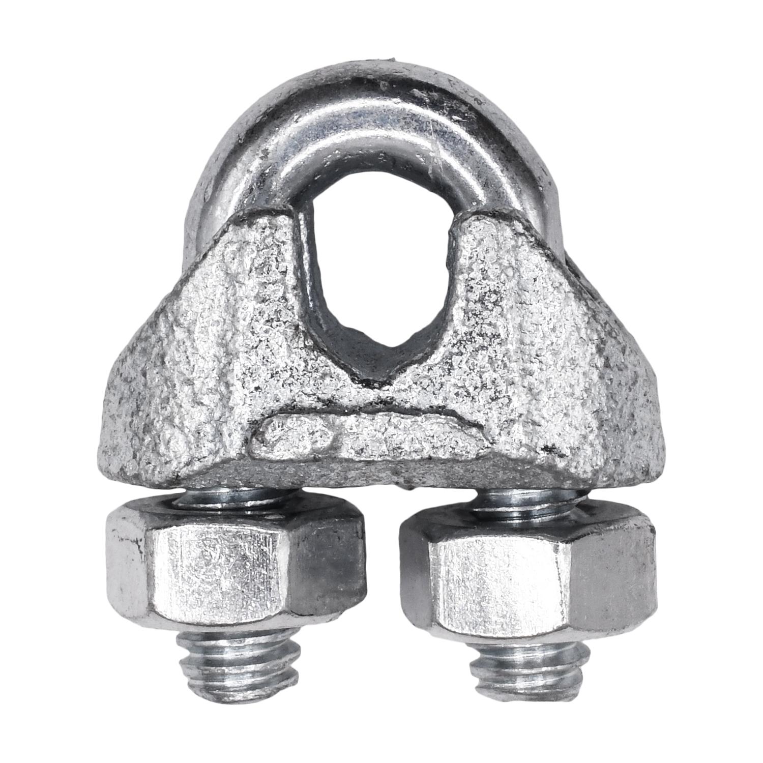 Auveco # 12172 Nipper Wire Rope Clip 1/4" Diameter - Galvanized. Qty 6.