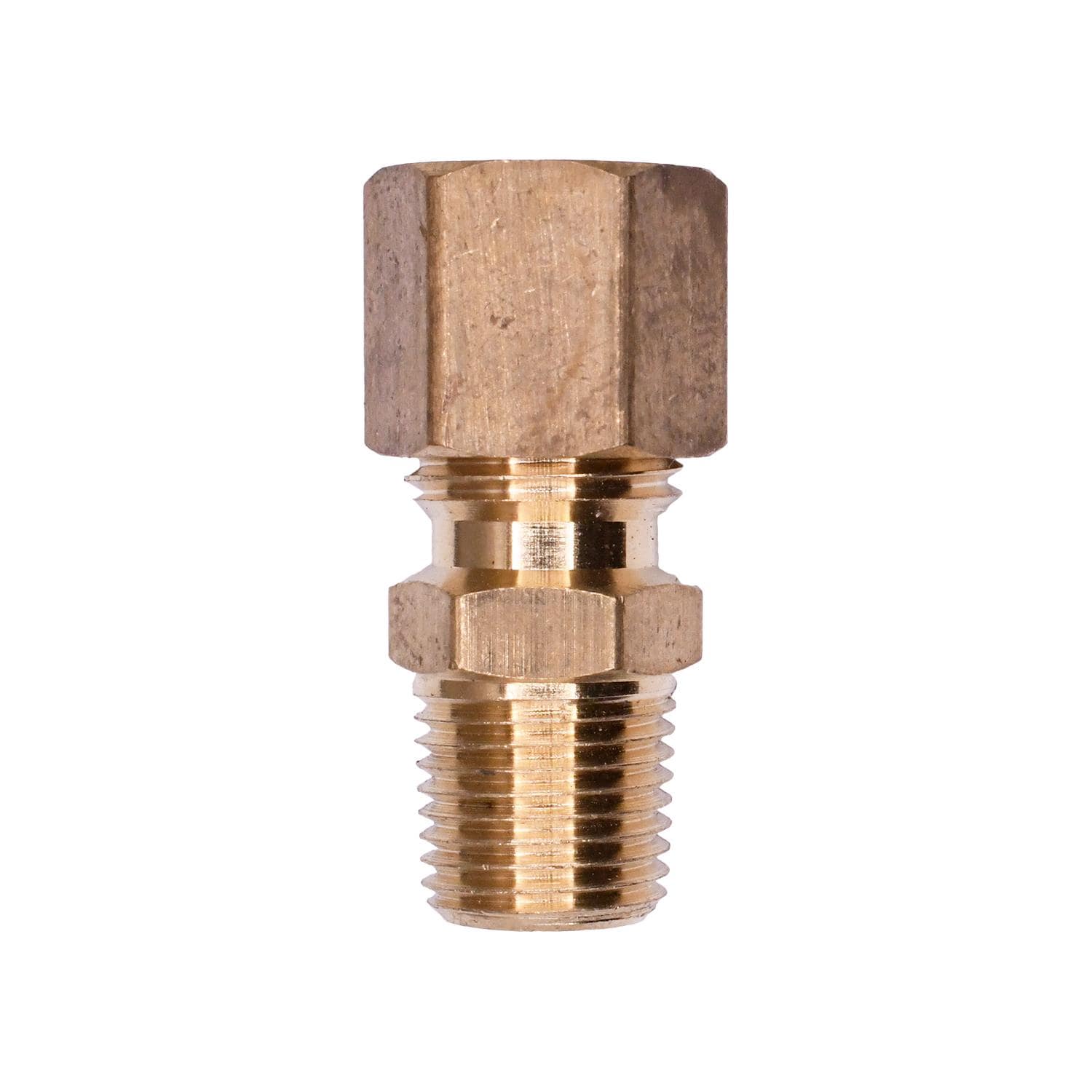 Auveco # 121 Brass Male Compression To Pipe Adapter 1/4" Tube 1/8" Pipe. Qty 5.