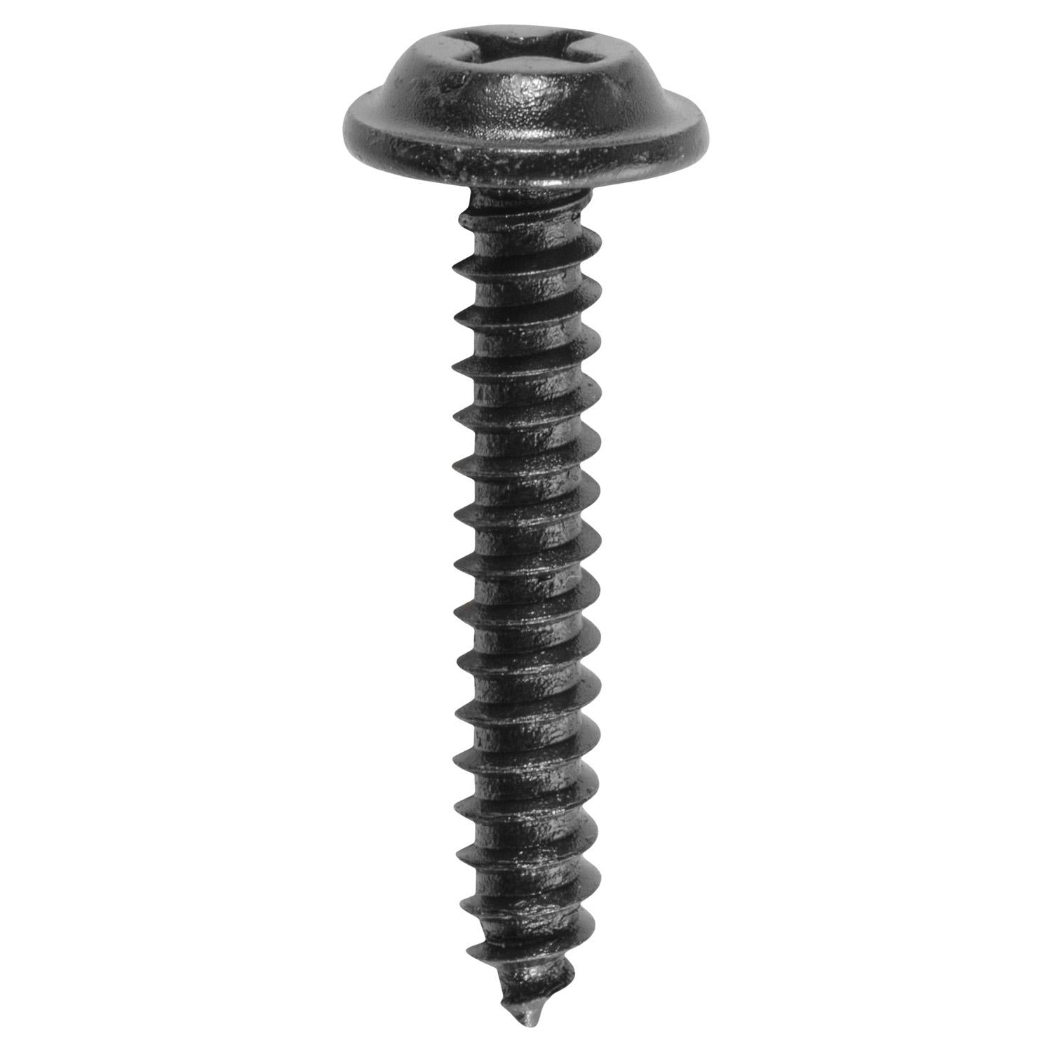 Auveco No. 12216 Phillips Flat Washer Head Tapping Screw 8 X 1" Black, Quantity - 100