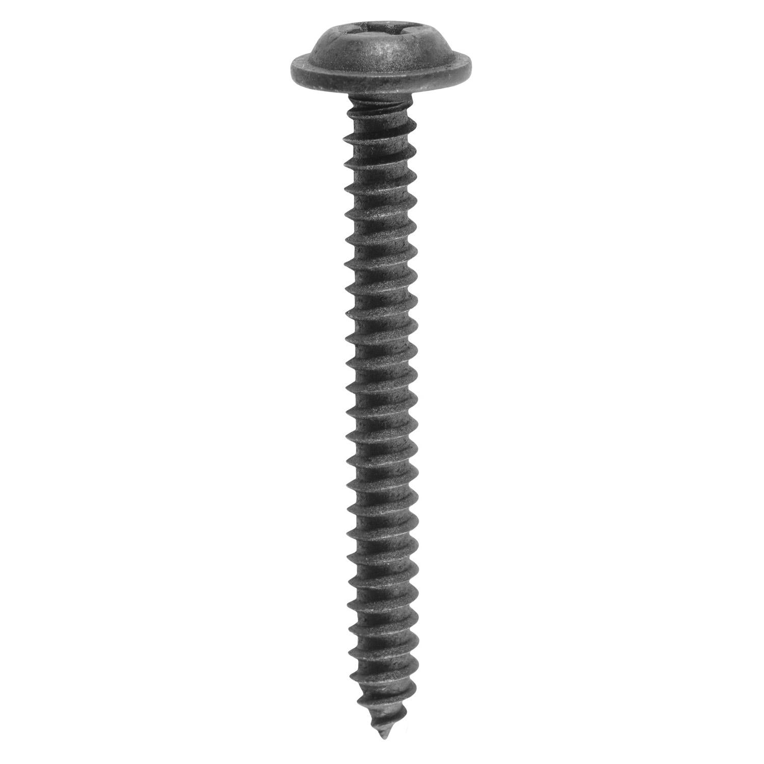 Auveco No. 12218 Phillips Flat Washer Head Tapping Screw 8 X 1-1/2" Black, Quantity - 50