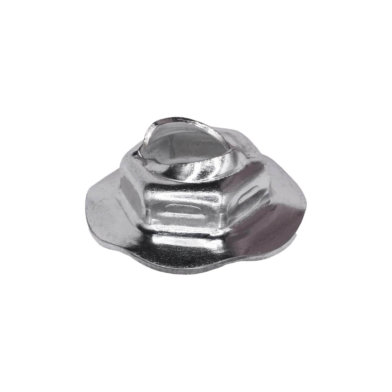 Auveco # 12255 Thread Cutting Nut 6.3mm Stud Size - Zinc. Qty 50.