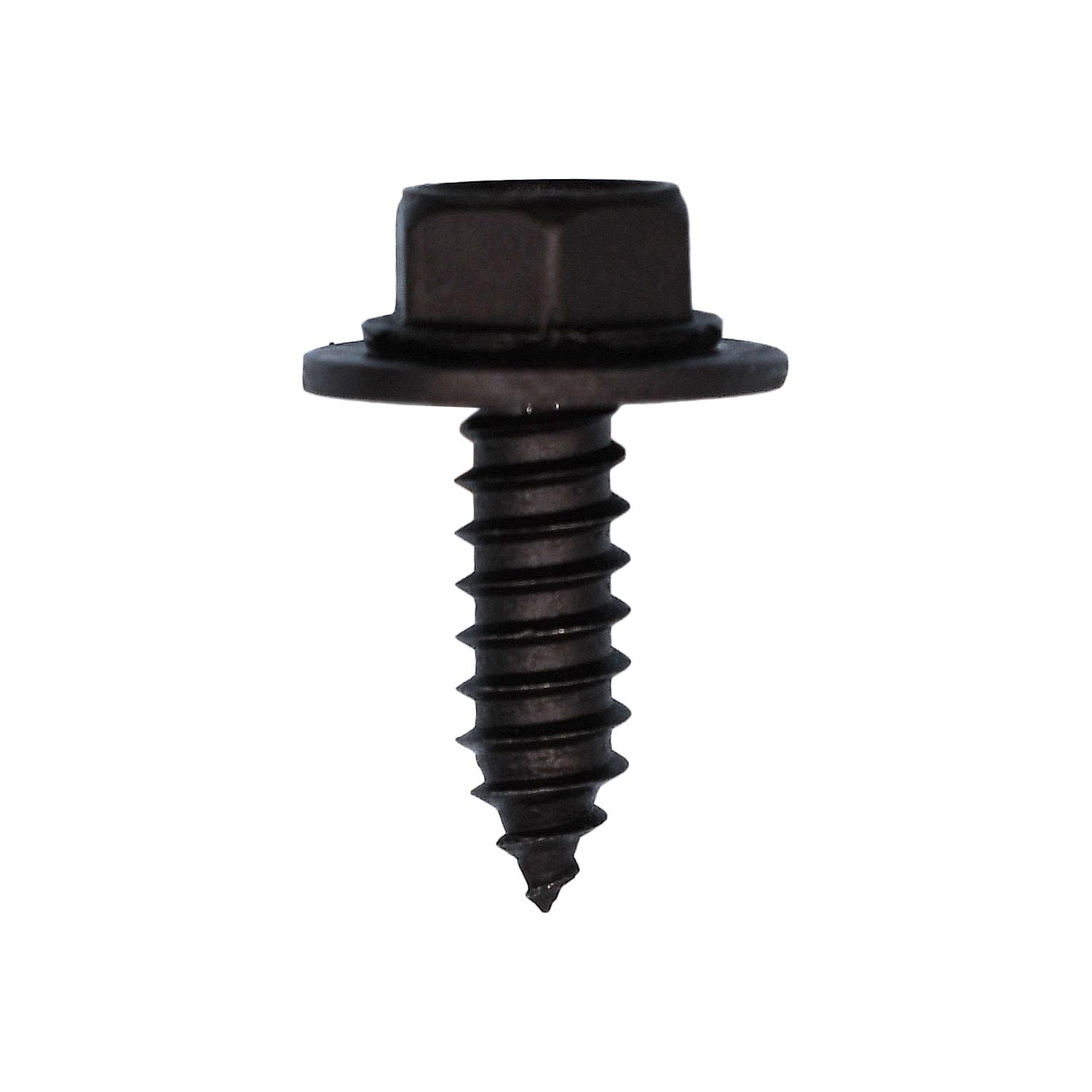 Auveco # 12351 6.3-1.81 X 20mm Hex Washer Head SEMS - Black Polyseal. Qty 50.