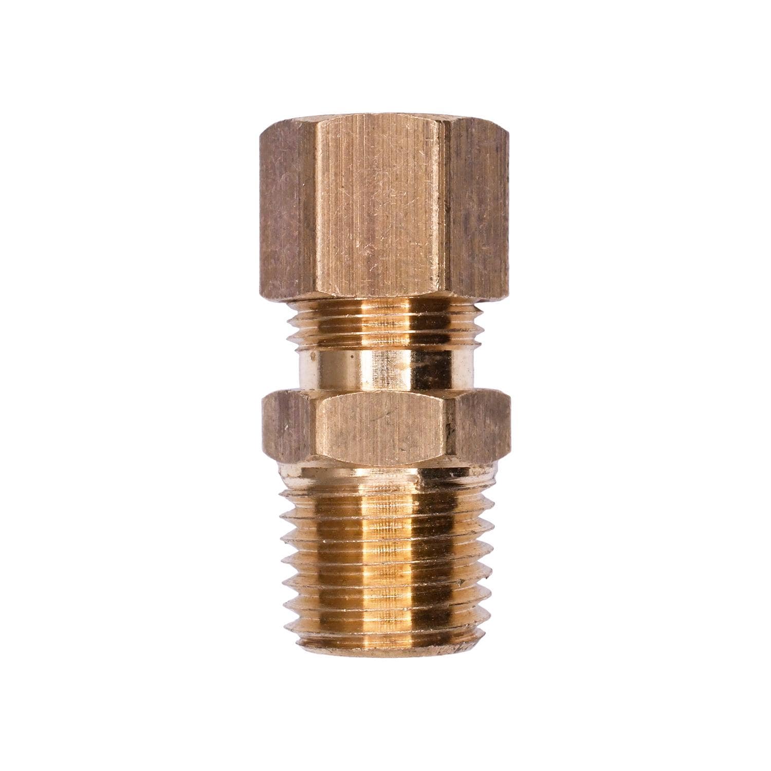 Auveco # 123 Brass Male Compression To Pipe Adapter 5/16" Tube 1/8" Pipe. Qty 5.