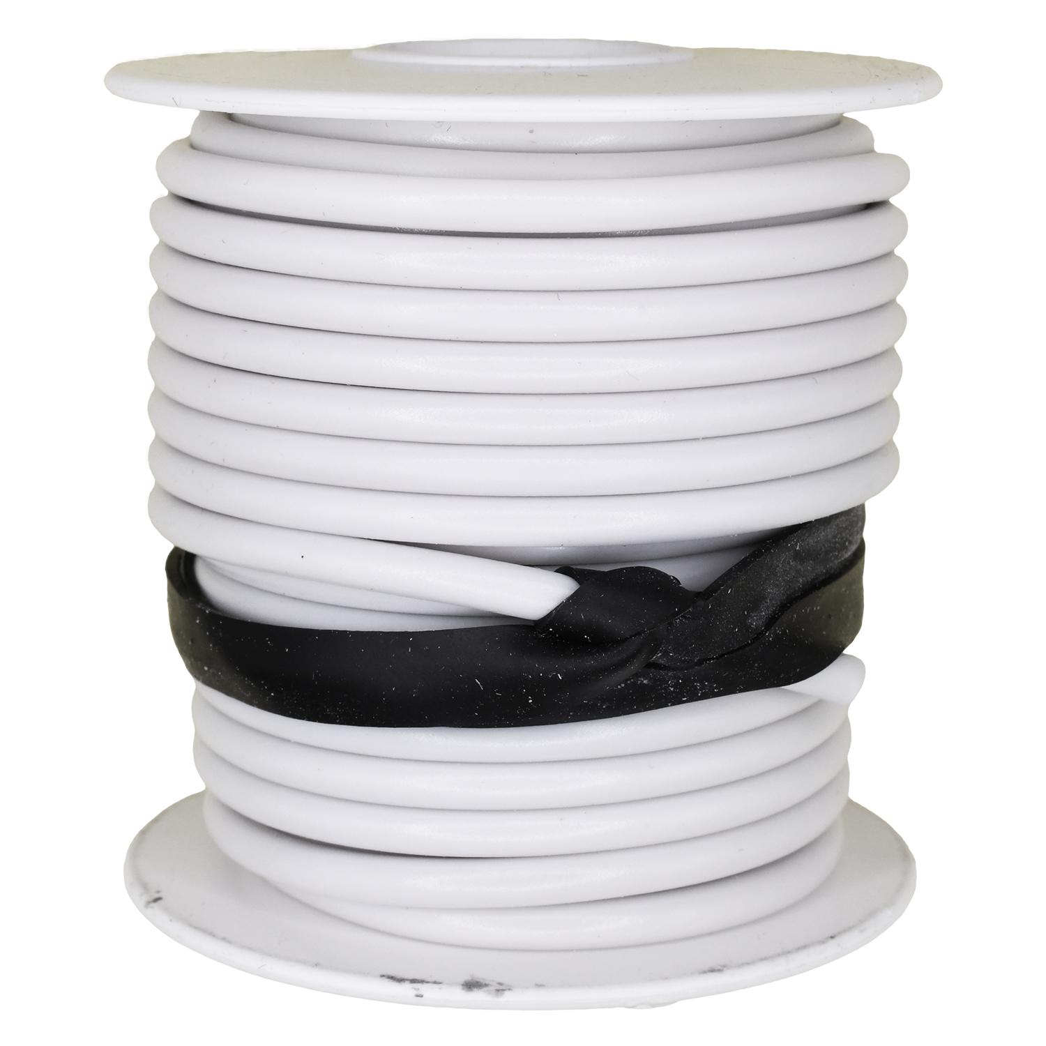 Auveco # 12420 Plastic Primary Wire White 25 Feet 14 Gauge. Qty 1.
