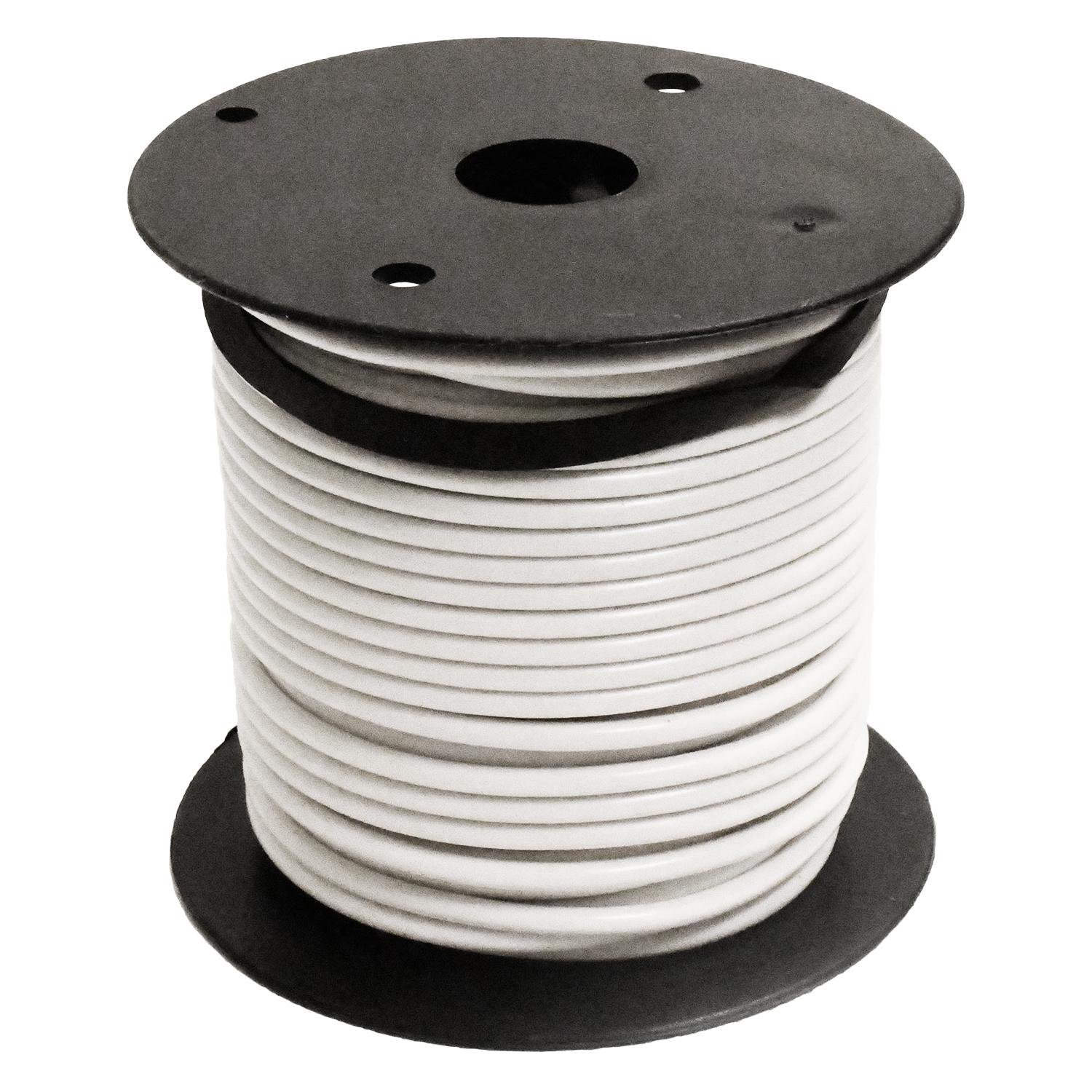Auveco # 12436 Primary Wire 14 Gauge White 100 Feet. Qty 1.