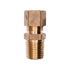Auveco No. 124 Brass Male Connector 5/16" Tube Size 1/4" Thread, Quantity - 5