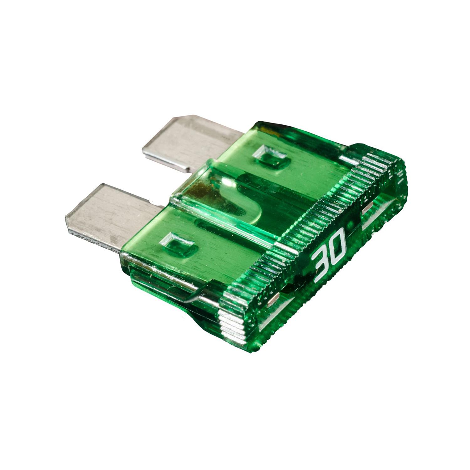 Auveco # 12542 ATC Fuse 30 amp Light Green. Qty 5.