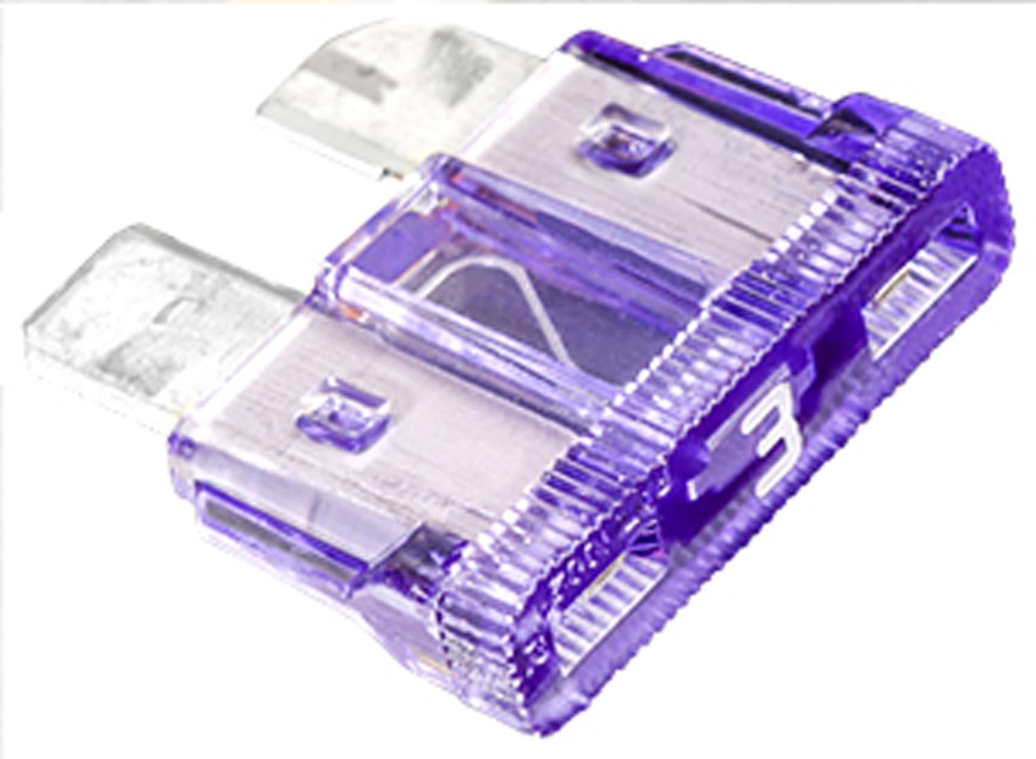 Auveco No. 12548 Atc Fuse 3 Amp Violet, Quantity - 25