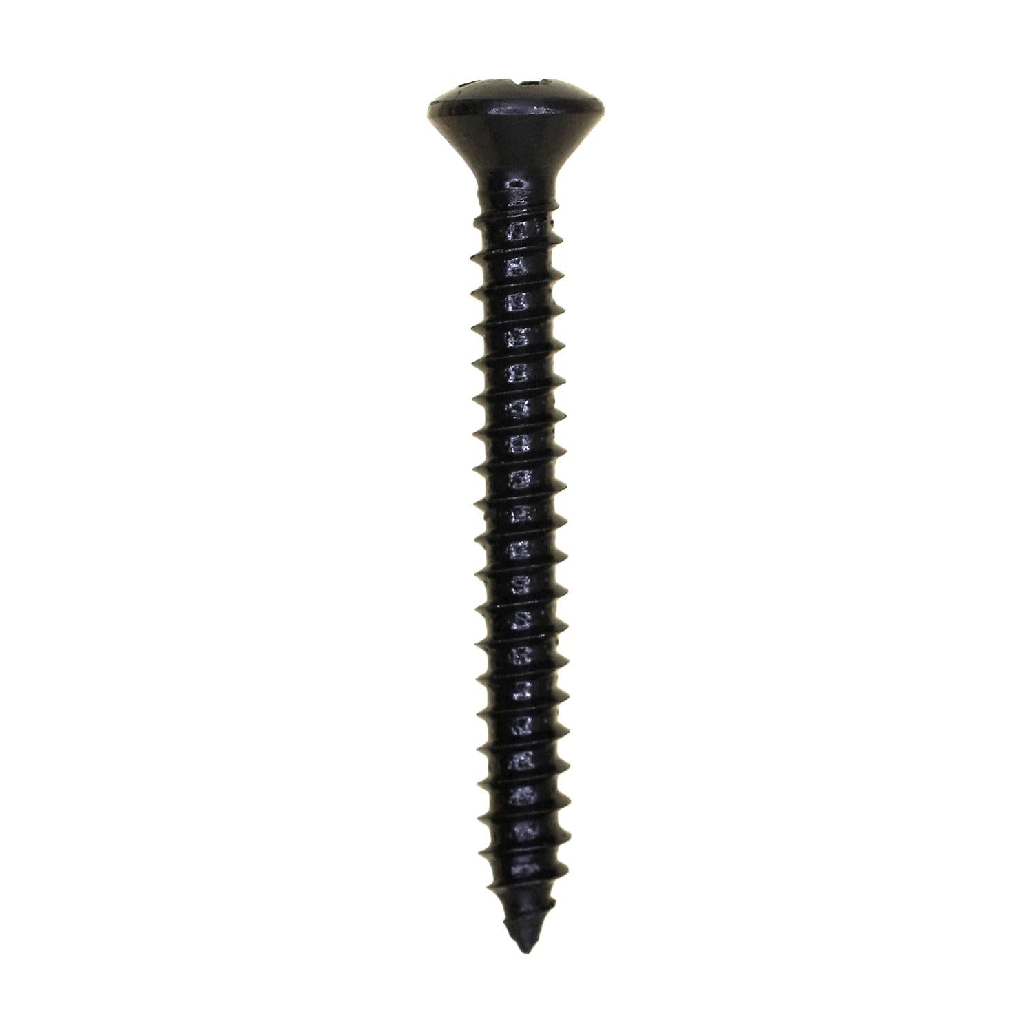 Auveco No. 12797 Phillips Oval Head Tapping Screw 6 X 1" Black Oxide, Quantity - 100