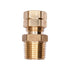 Auveco # 127 Brass Male Compression To Pipe Adapter 3/8" Tube 3/8" Pipe. Qty 5.