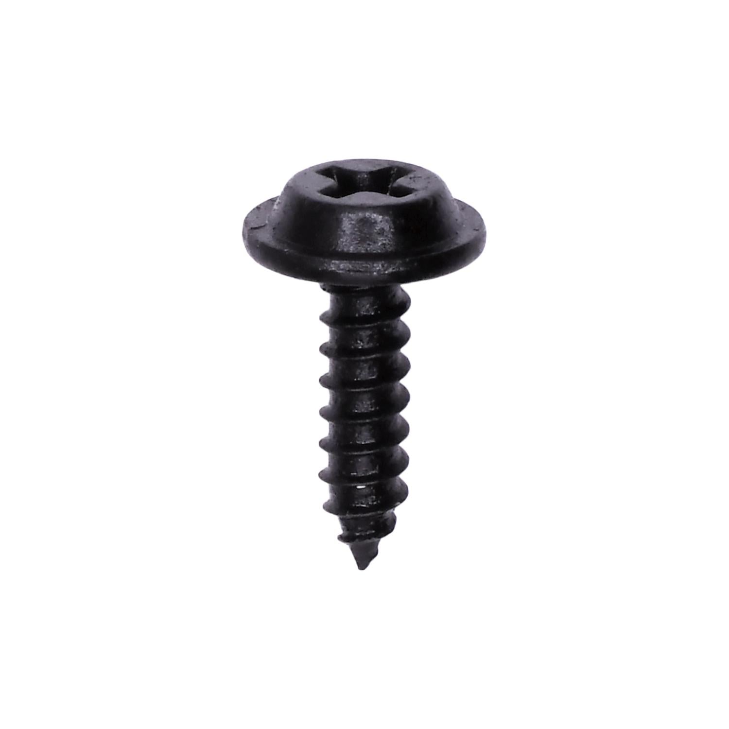 Auveco No. 12950 Phillips Flat Washer Head Tapping Screw #6 X 1/2" Black, Quantity - 100
