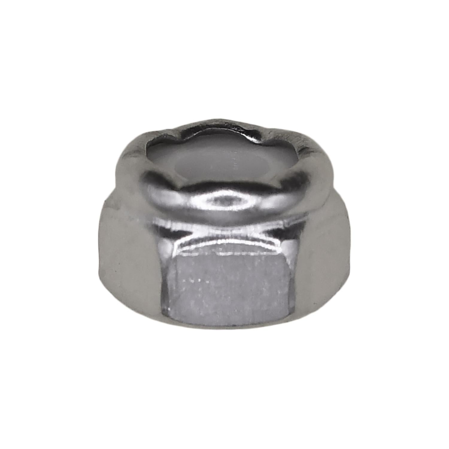 Auveco No. 13239 6-32 Nylon Lock Nut 18-8 Stainless Steel, Quantity - 50