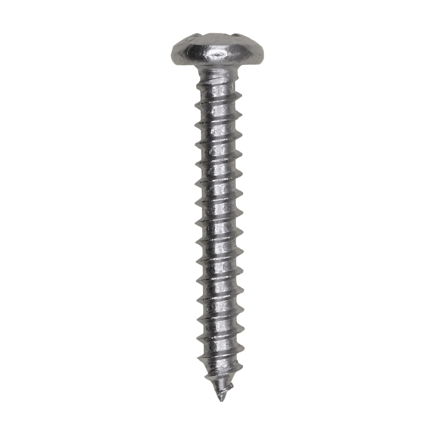 Auveco No. 13267 6 X 1" Phillips Pan Head Tapping Screw 18-8 Stainless Steel, Quantity - 100