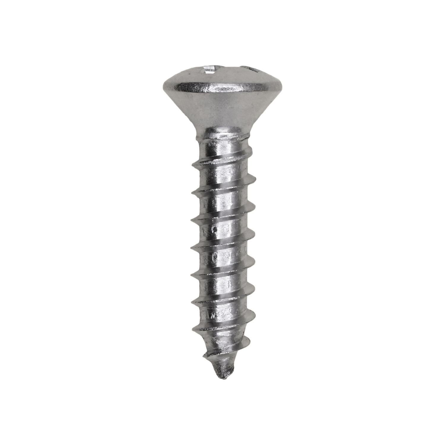 Auveco No. 13289 12 X 1" Phillips Oval Head Tapping Screw 18-8, Quantity - 50