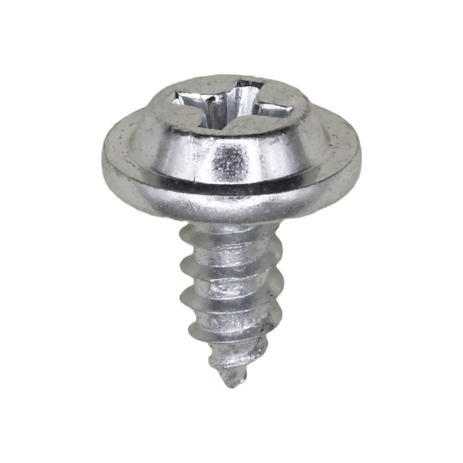 Auveco No. 13707 #8 X 3/8" Phillips Flat Top Washer Head Tapping Screw 13/32" Diameter Zinc, Quantity - 100