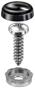 Auveco No. 13837 Pop-On Screw Cover - Black #10, Quantity - 50