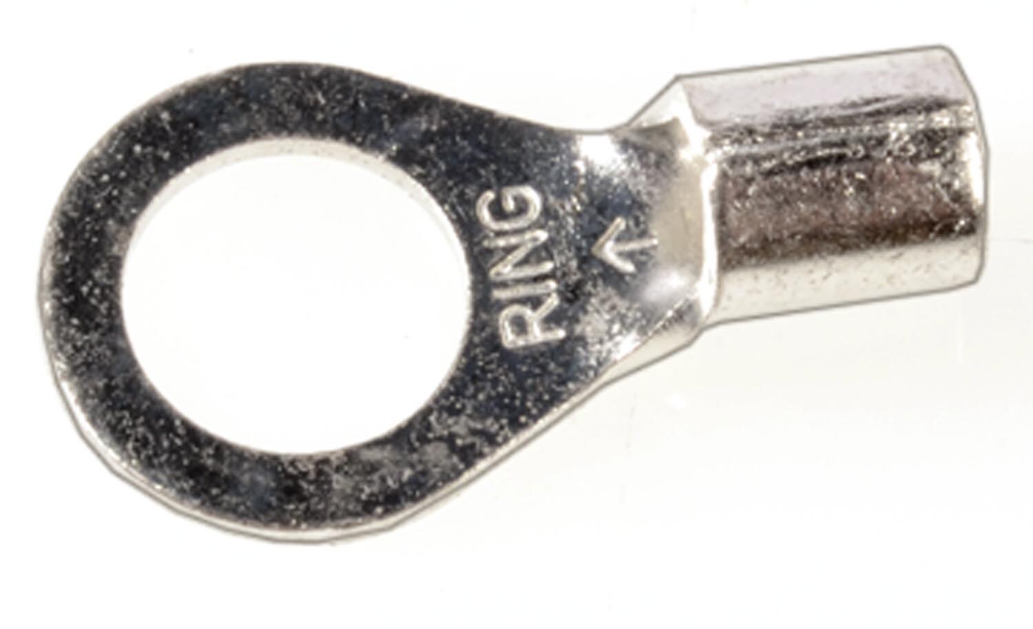 Auveco No. 15160 8 Gauge 3/8" Stud Ring Terminal Non-Insulated, Quantity - 25
