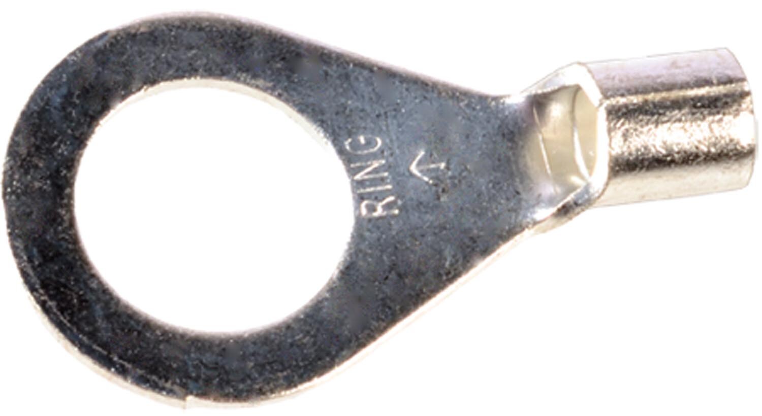 Auveco # 15161 8 Gauge 1/2" Stud Ring Terminal Non-Insulating. Qty 25.