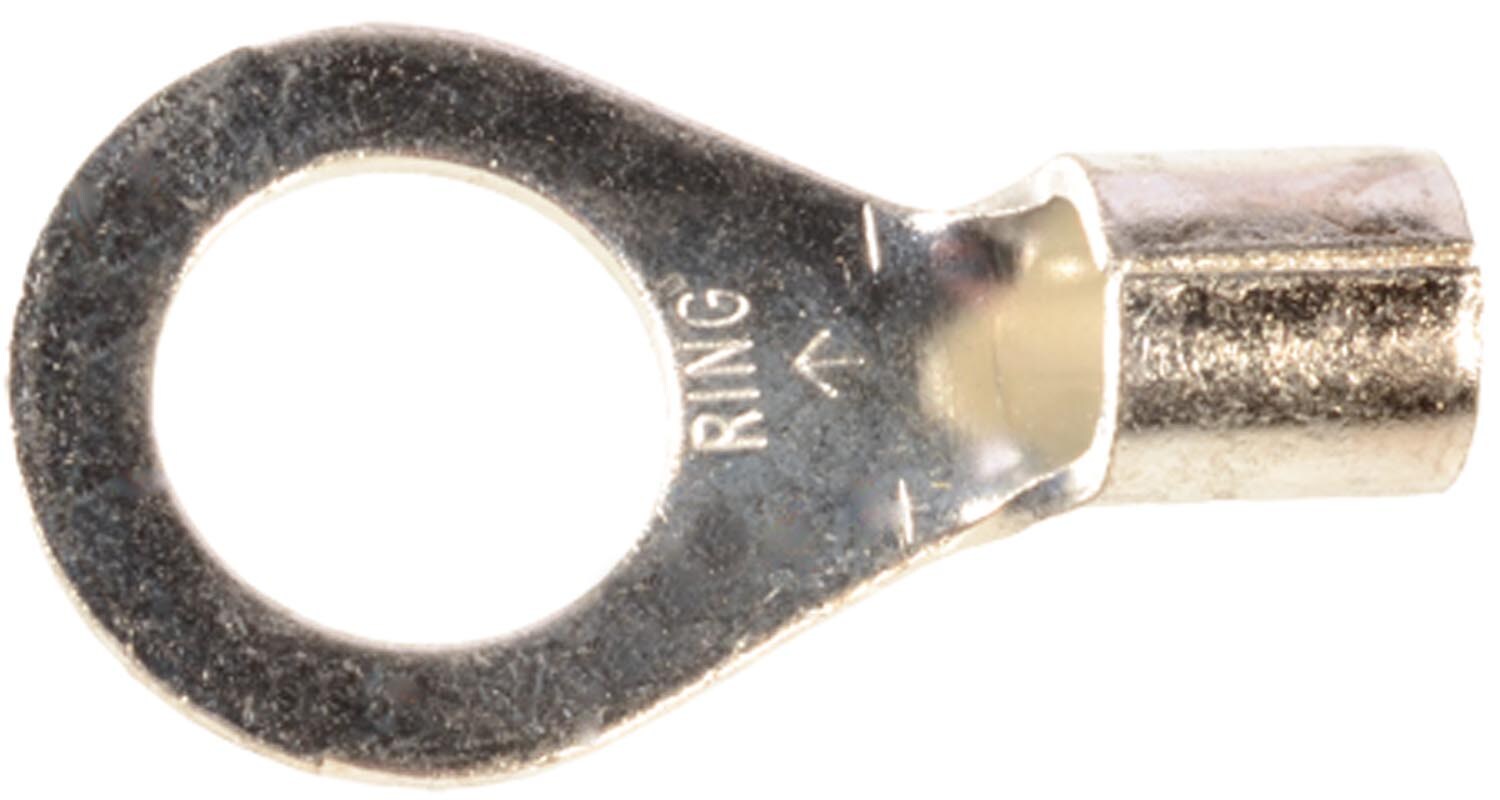 Auveco No. 15165 6 Gauge 1/2" Stud Ring Terminal Non-Insulated, Quantity - 25