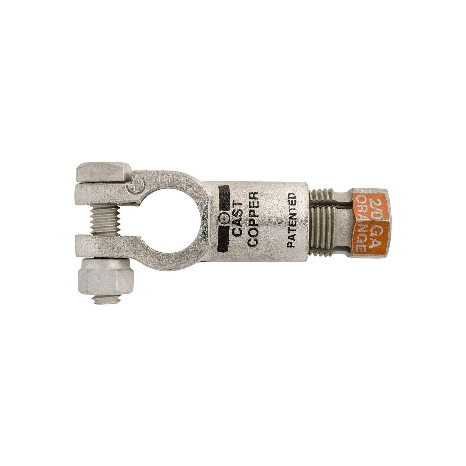 Auveco No. 15608 Compression Battery Cable Terminal Negative Orange, Quantity - 2