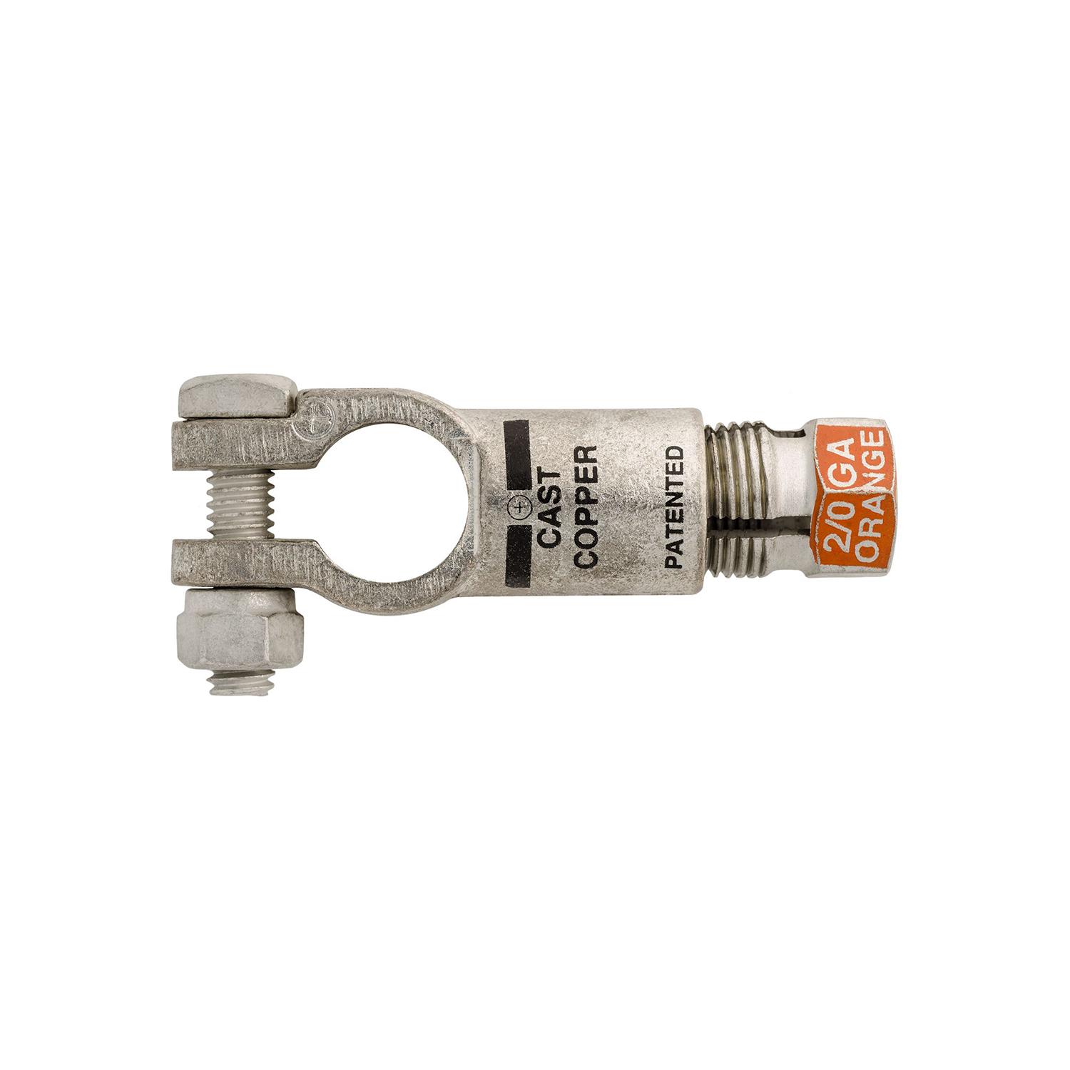 Auveco No. 15609 Compression Battery Cable Terminal Positive Orange, Quantity - 2