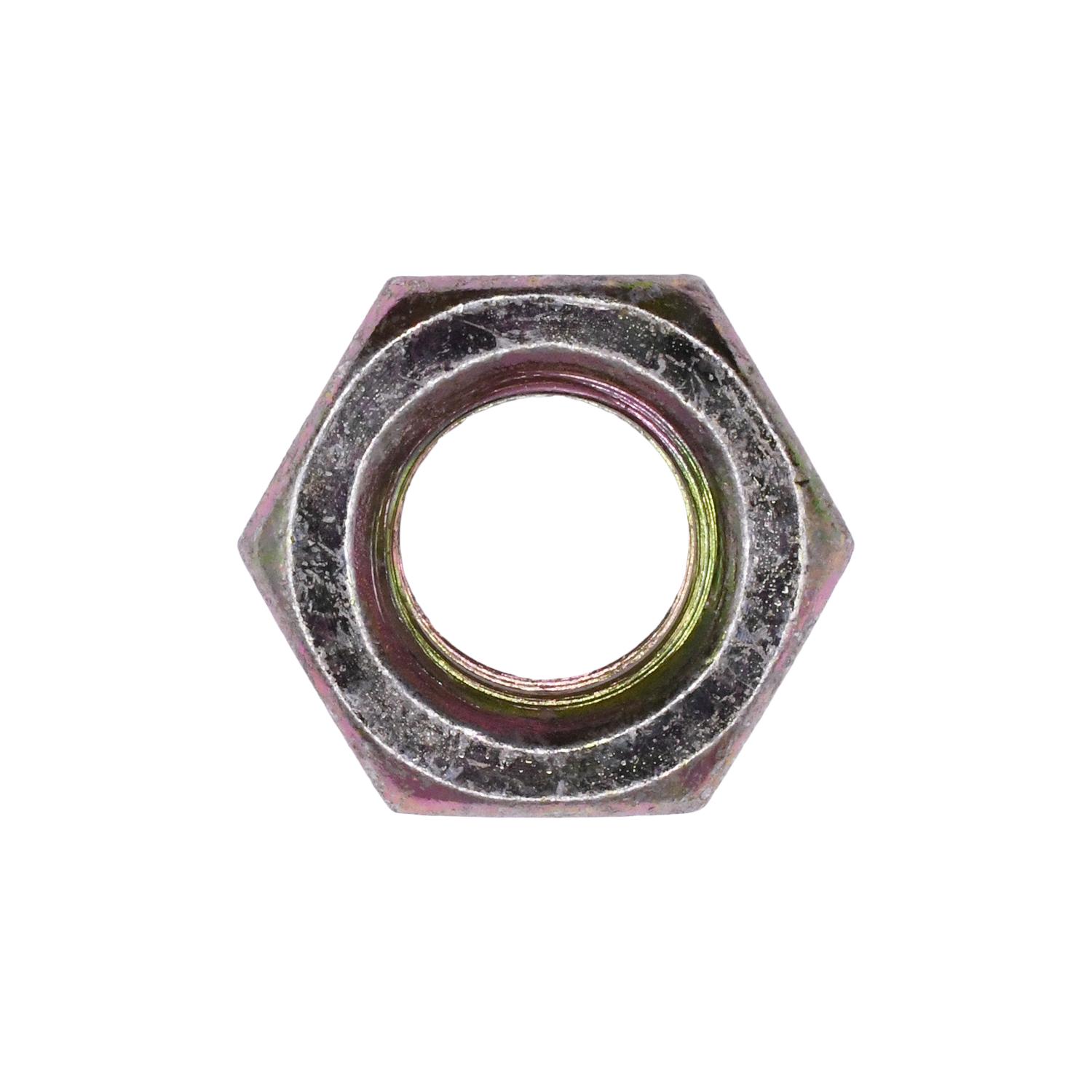 Auveco No. 15643 Grade 8 Hex Nut 7/16"-14 Zinc & Yellow, Quantity - 50