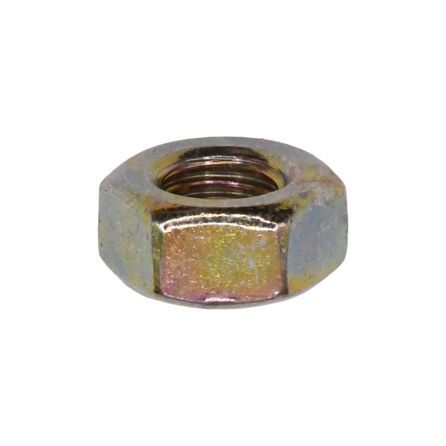 Auveco No. 15649 Grade 8 Hex Nut 1/4"-28 Zinc & Yellow, Quantity - 100