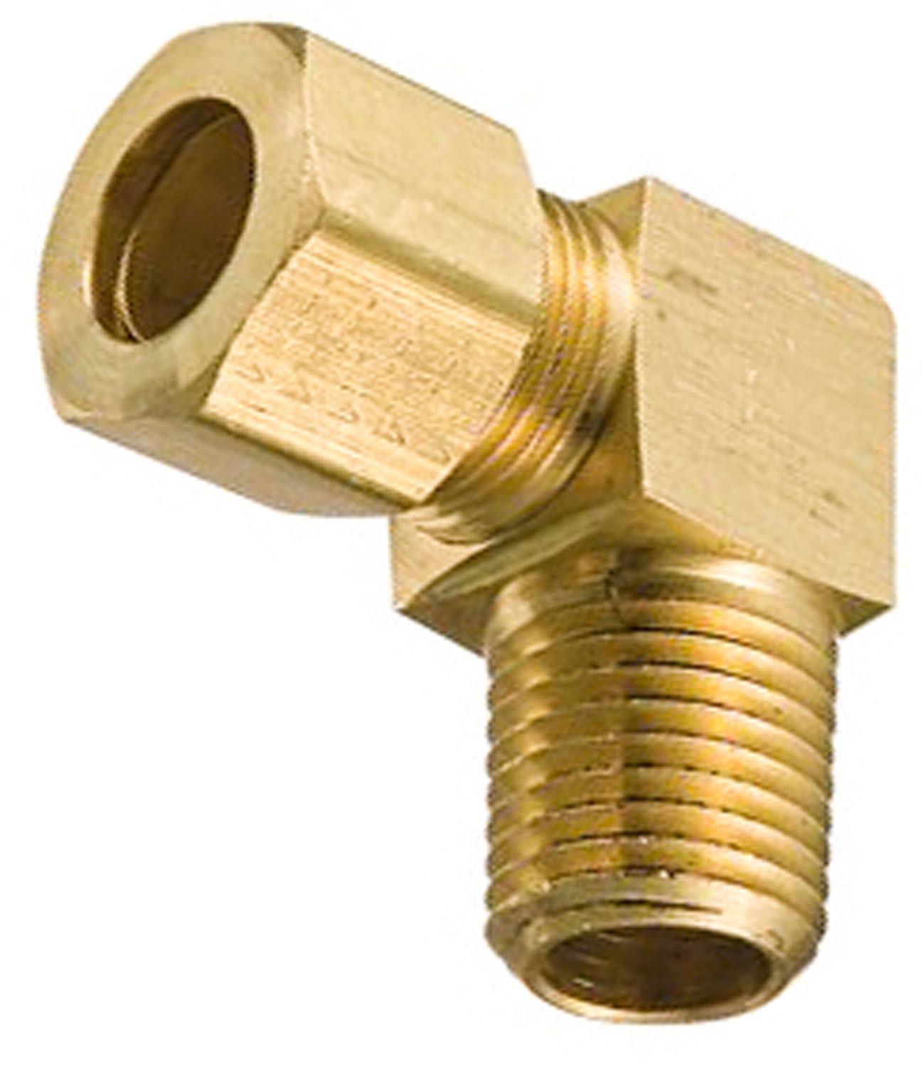 Auveco No. 158 Brass Male Elbow 1/8" Tube Size 1/8" Thread, Quantity - 5
