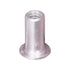 Auveco No. 16177 Large Flange Thin Sheet Aluminum Nutsert 8-32 Thread, Quantity - 50