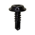 Auveco No. 16478 #8 X 1/2" Phillips  Flat Top Washer Head Tapping Screw Black, Quantity - 100