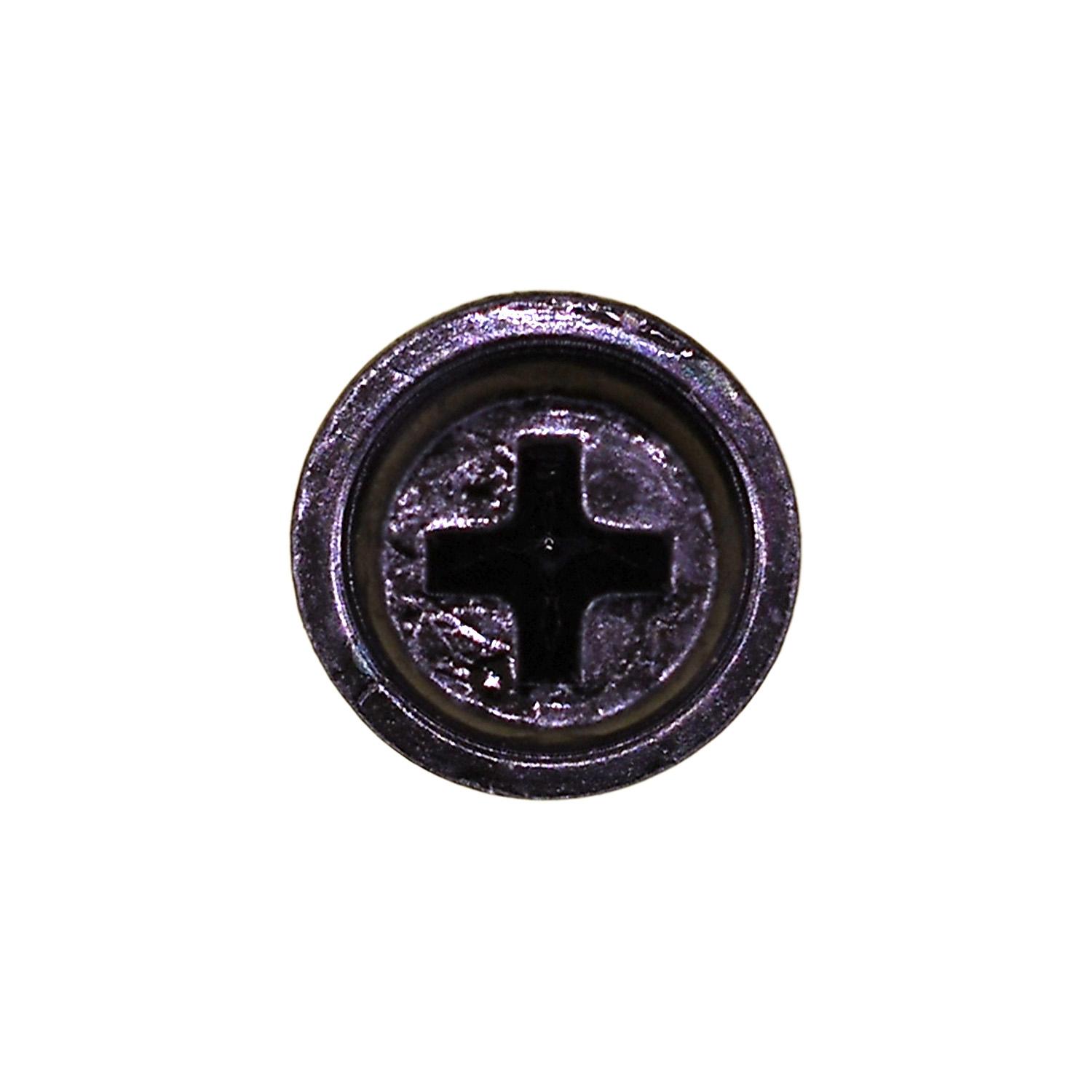Auveco No. 16478 #8 X 1/2" Phillips  Flat Top Washer Head Tapping Screw Black, Quantity - 100