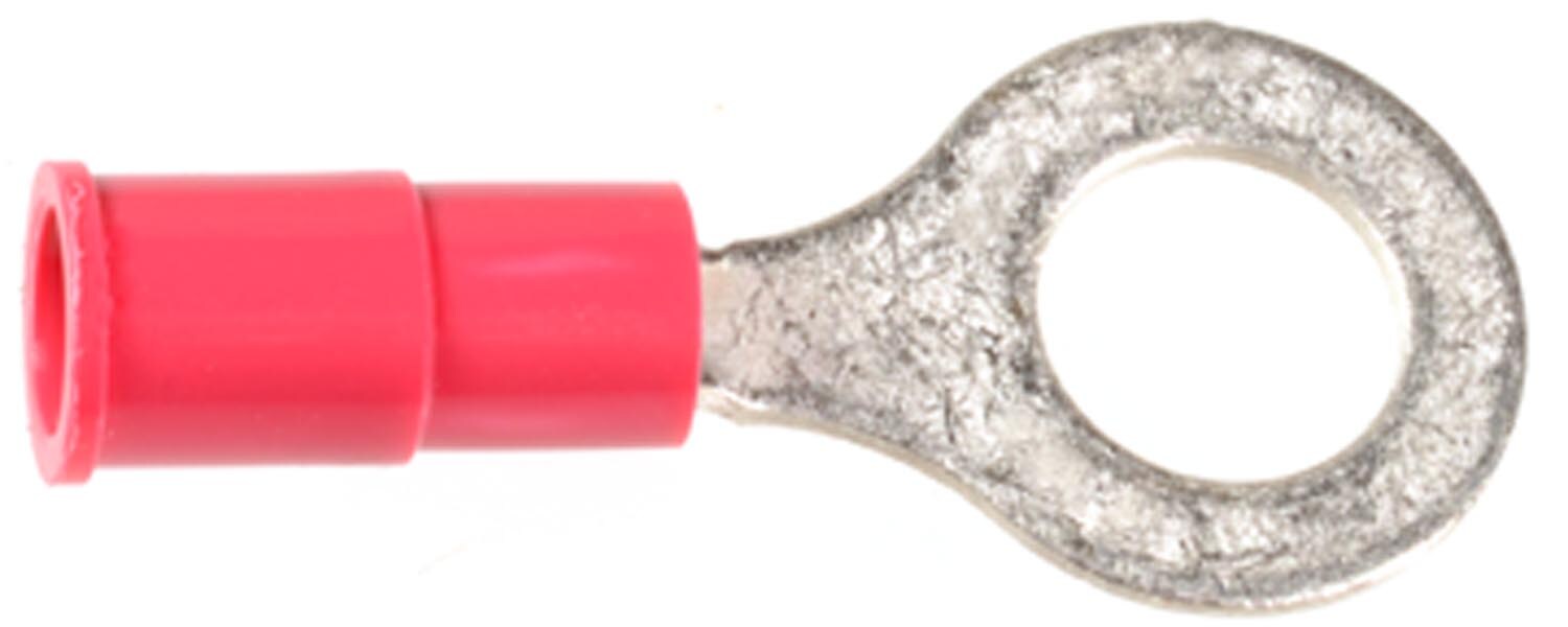 Auveco # 17040 Vinyl Insulated Ring Terminal 22-18 Gauge 1/4" Stud Red. Qty 50.