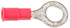 Auveco # 17040 Vinyl Insulated Ring Terminal 22-18 Gauge 1/4" Stud Red. Qty 50.