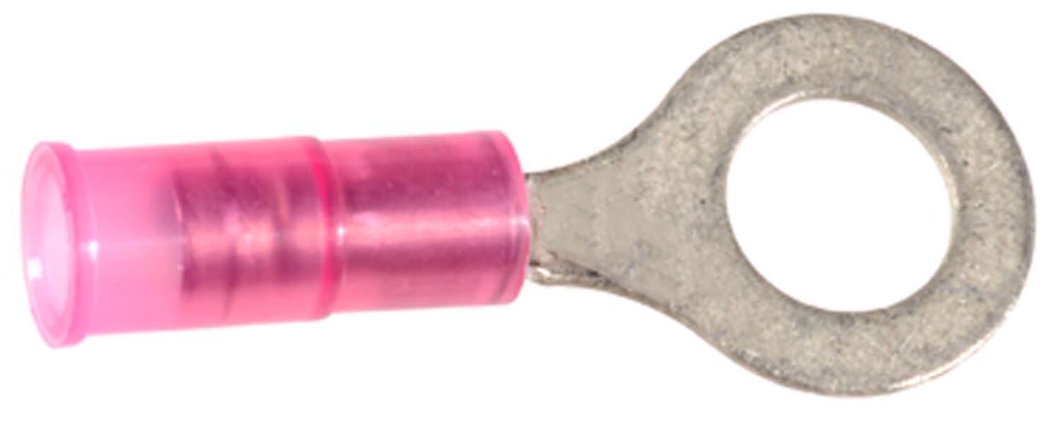 Auveco # 17041 Nylon Insulated Ring Terminal 22-18 Gauge 1/4" Stud Red. Qty 50.