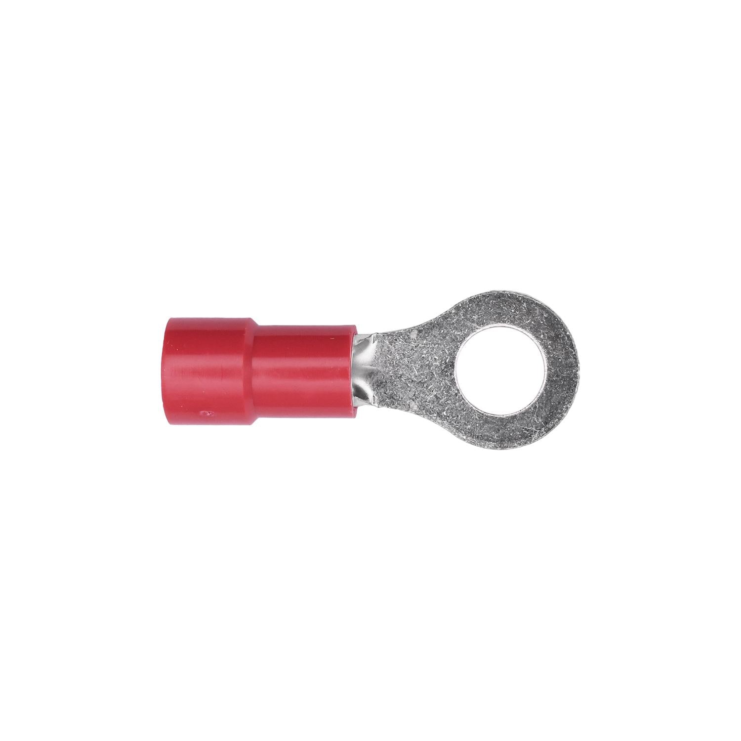 Auveco No. 17043 Vinyl Insulated Ring Terminal 8 Gauge 5/16" Stud Red, Quantity - 25