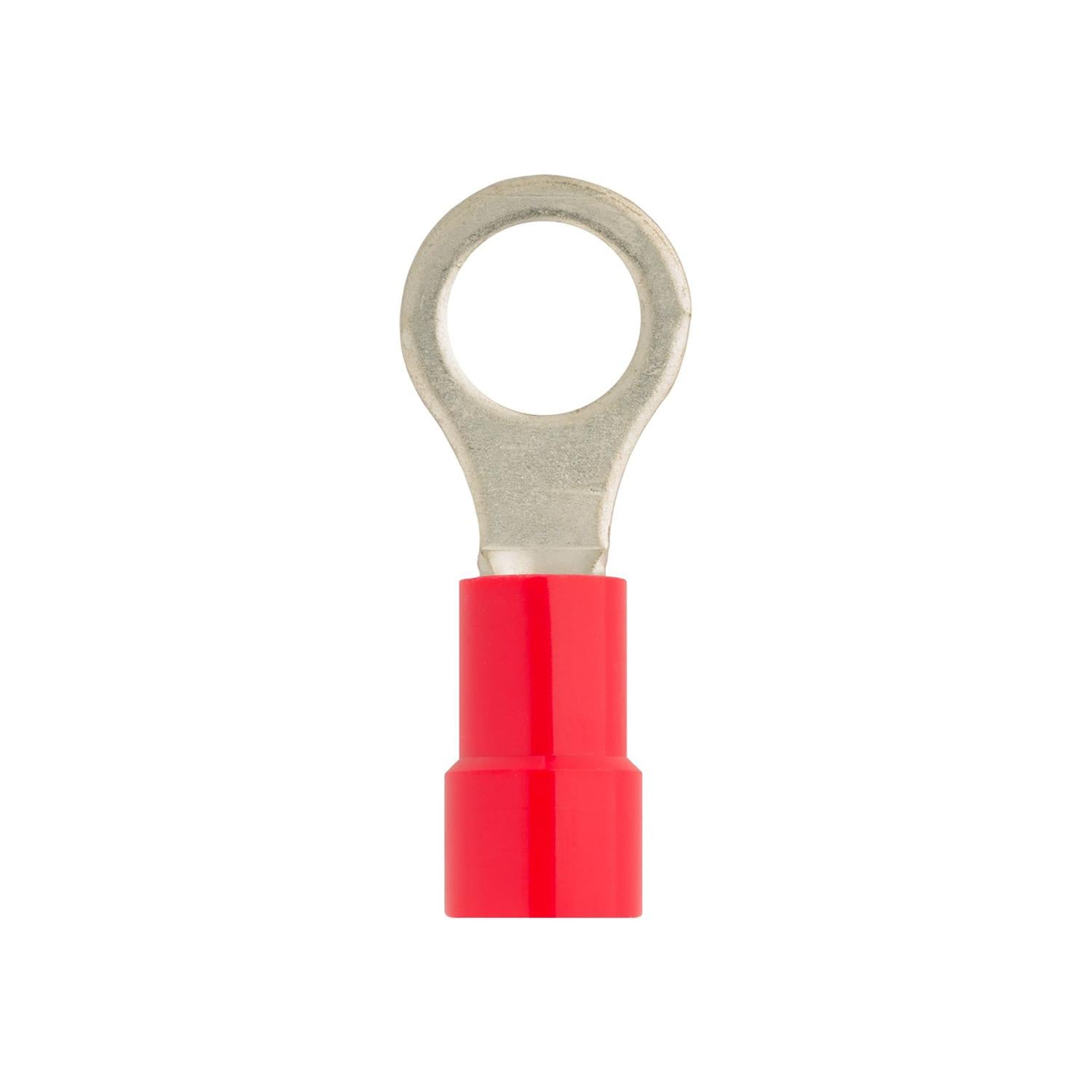 Auveco No. 17044 Vinyl Insulated Ring Terminal 8 Gauge 3/8" Stud Red, Quantity - 25